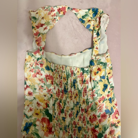 Reformation Floral Square-Neck Camisole - Cream Multi - Picture 3 of 4